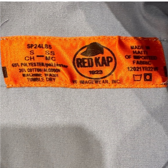 Red Kap - Industrial Short Sleeve Work Shirt, Size Medium In Color Light Blue - Picture 3 of 5